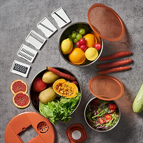 Mixing Bowls Set of 3 Stainless Steel with Airtight Lids C5649