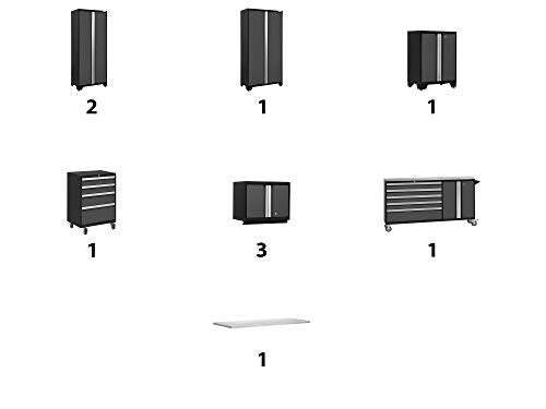 Gray 10 Piece Garage Cabinets E86131