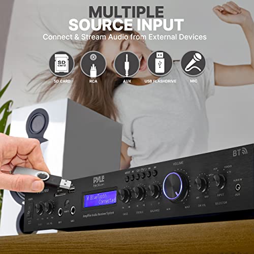 200W 5-Channel Rack Mount Bluetooth Receiver Home Theater Amplifier J664758