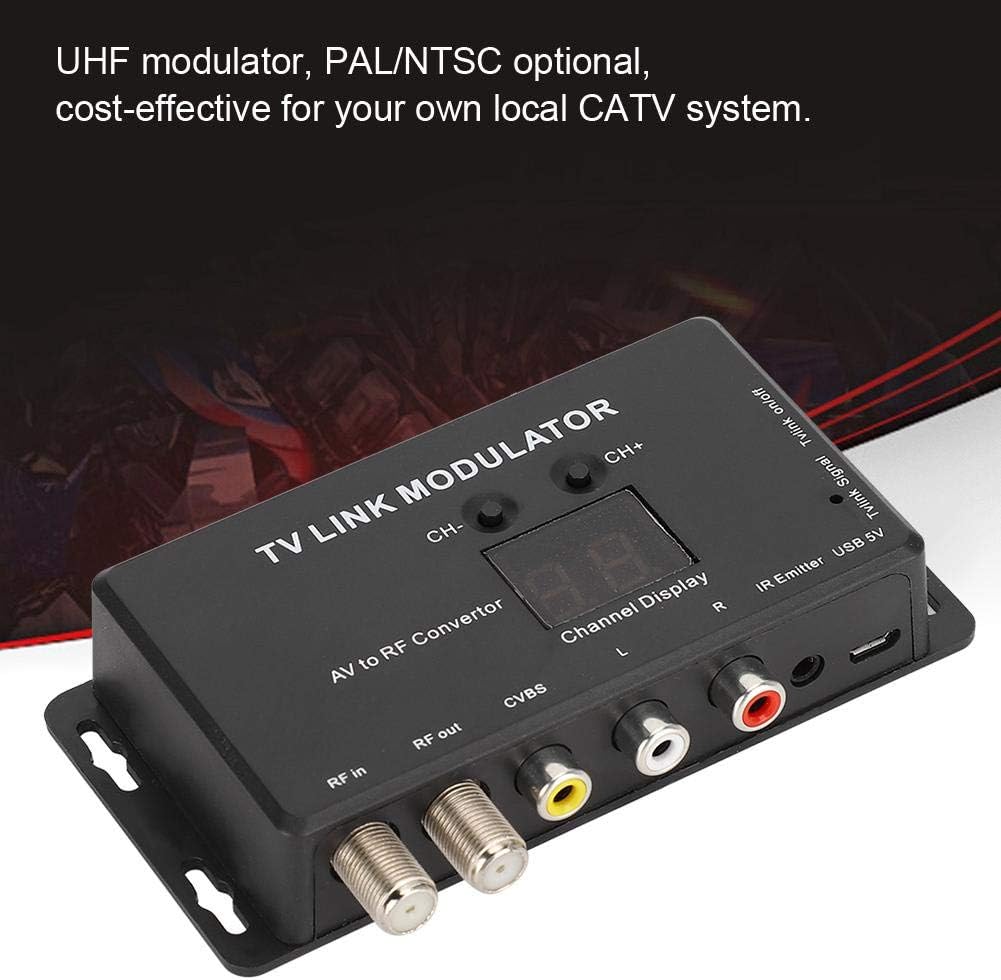 UHF Modulator AV to RF Converter with Channel Display Q740
