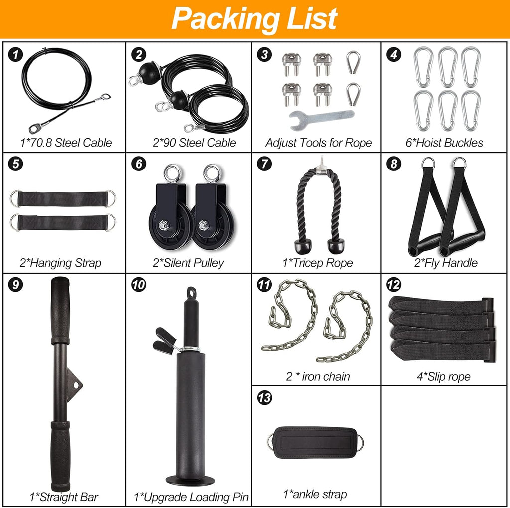 Weight Cable Pulley System Gym Cable Pulley Attachments Home Gym Equipment L472730