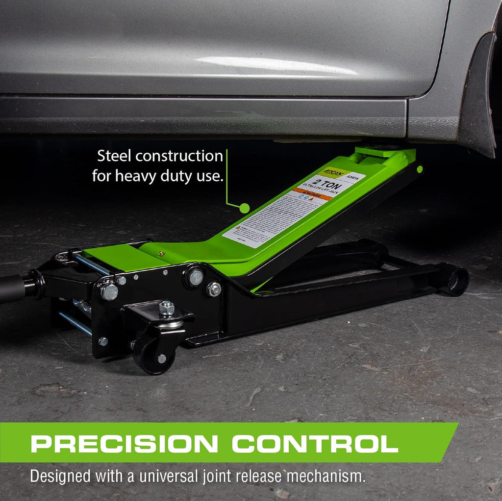 2 Ton Extra Long Reach Low Profile Steel Floor Jack R324