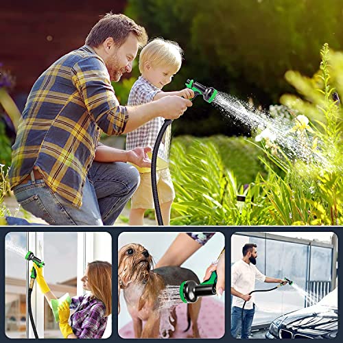 50 ft Expandable Garden Hose with 10-Function Spray Nozzle, 3/4" Solid Brass Fittings N51660