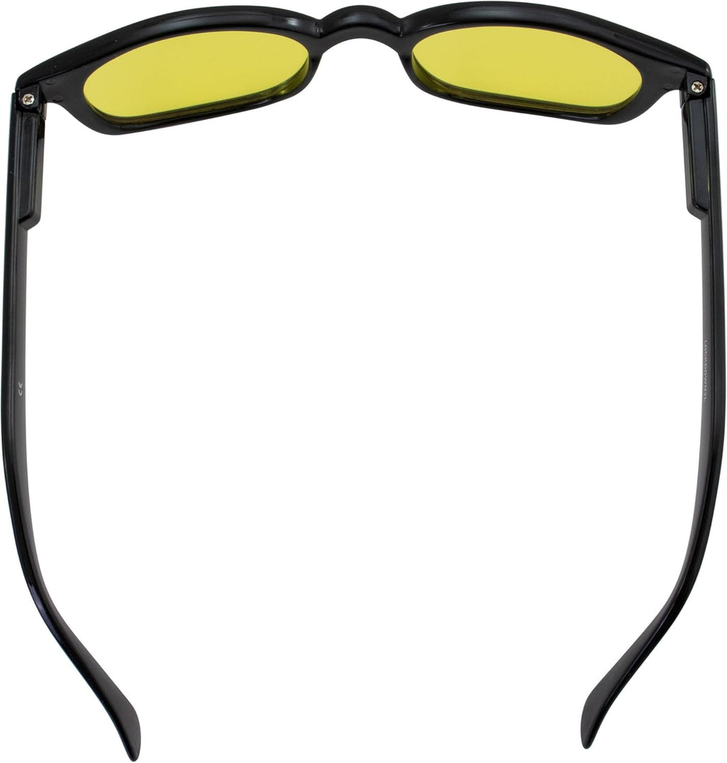 3 Pairs Motorcycle Riding Glasses with Black Frames Clear Smoke Yellow Lenses U602987