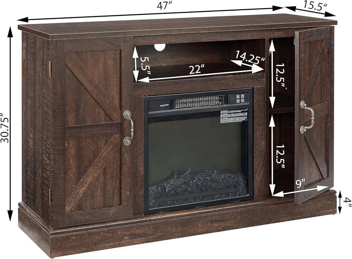Electric Fireplace TV Stand with Cable Management I10781