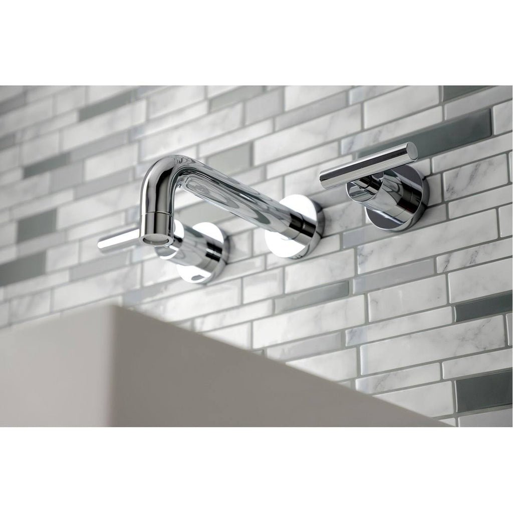 2-Handle Wall Mount Bathroom Faucet, Antique Brass C164657