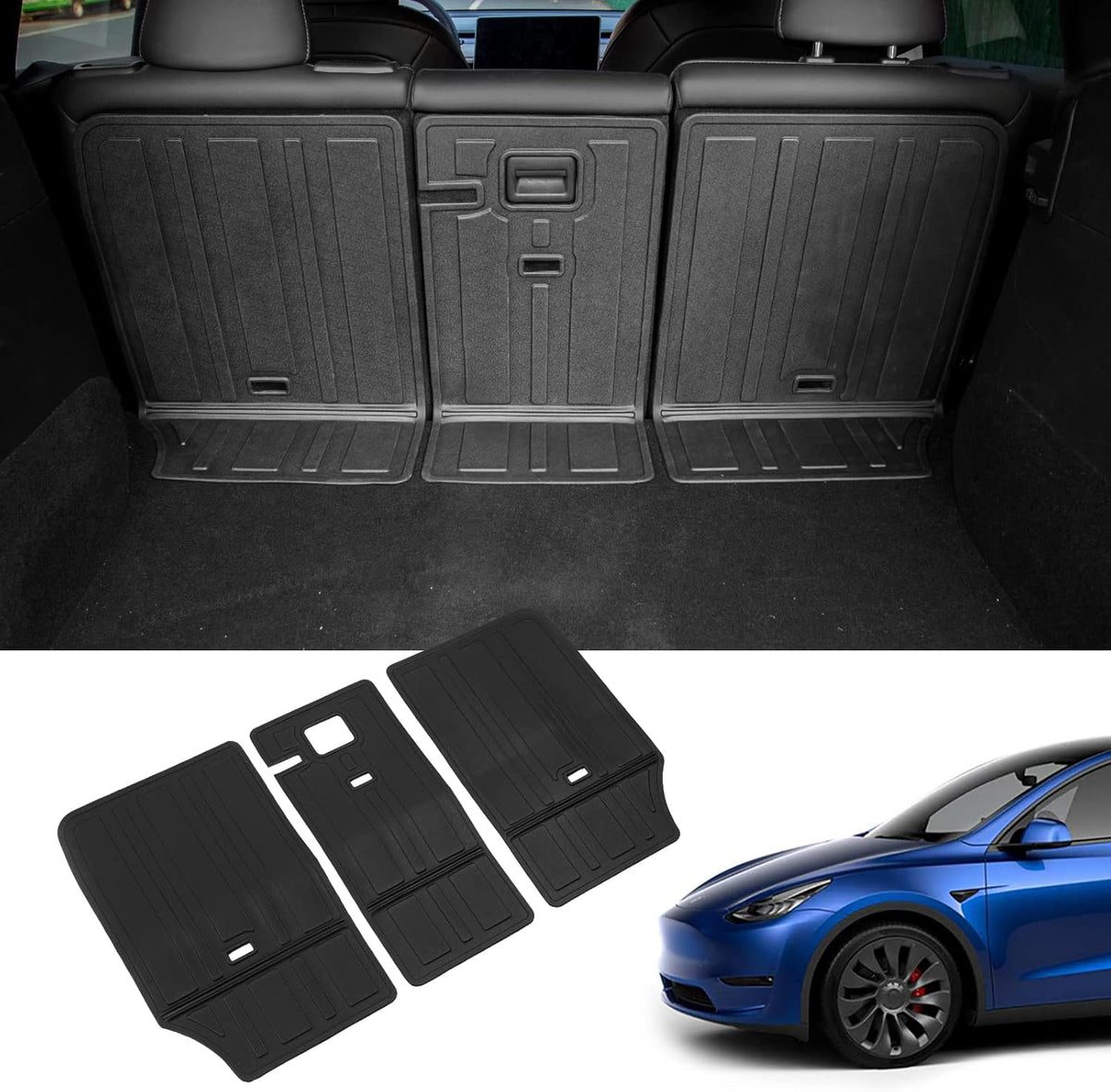 Tesla Model Y All Weather Floor Mats Cargo Liners Set of 9 W4103