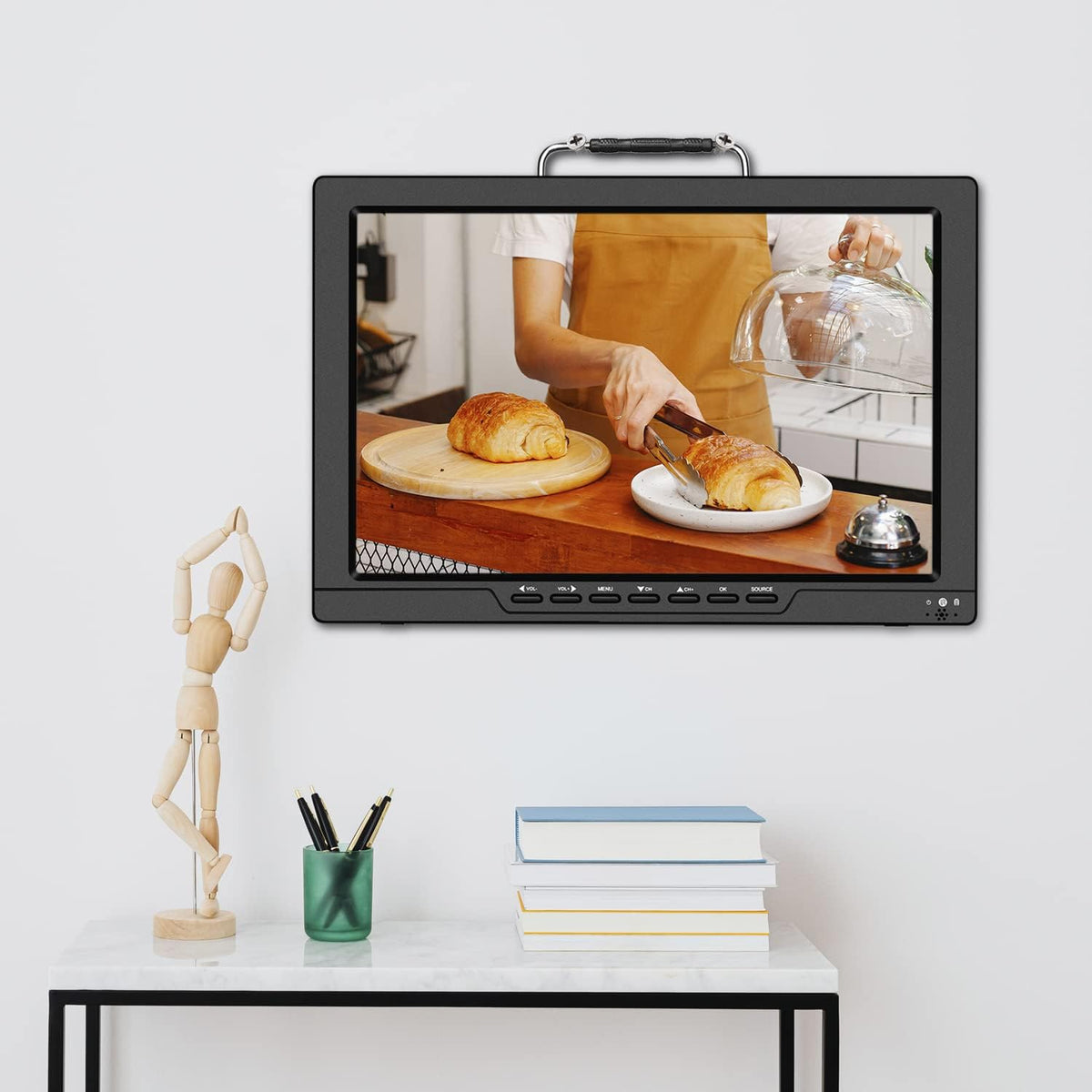 13.3 Inch Portable TV with ATSC Digital TV, Rechargeable Battery, HDMI Input A759764