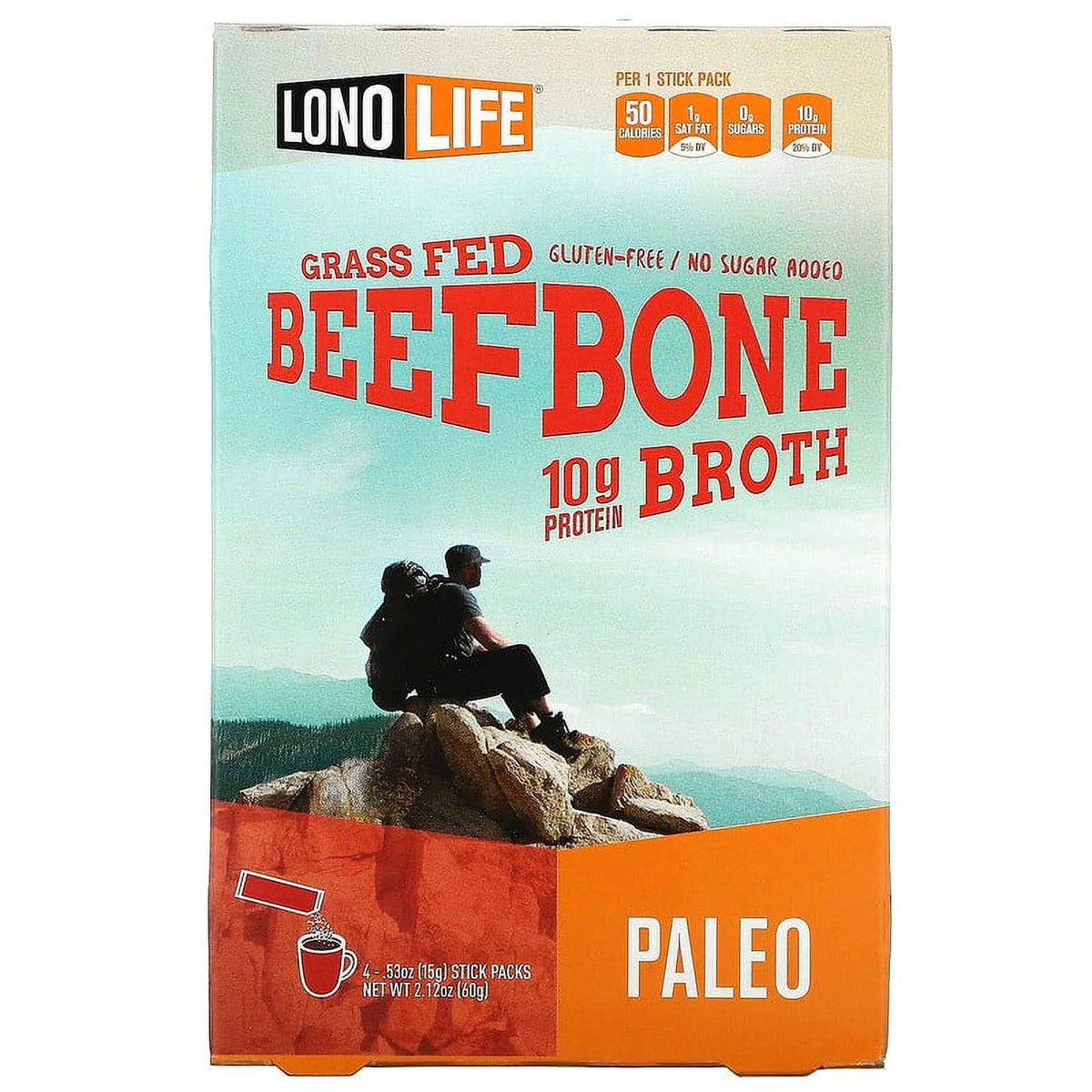 Beef Bone Broth Stick Packs, .53 oz Pack of 2 F371