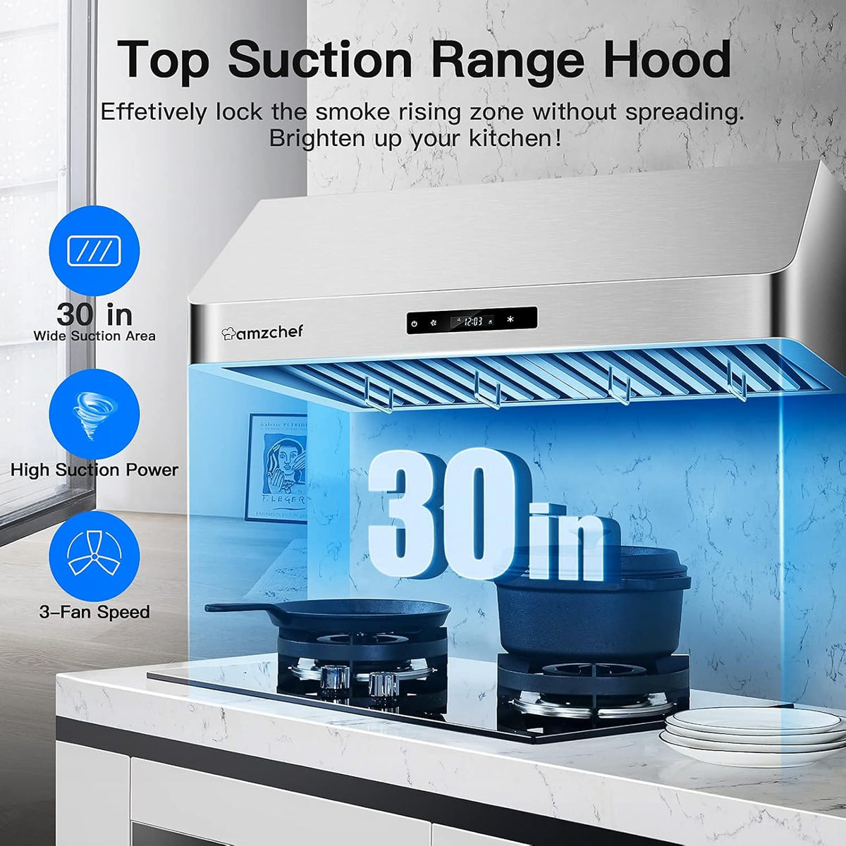 30 inch 700CFM Stainless Steel Under Cabinet Range Hood X387