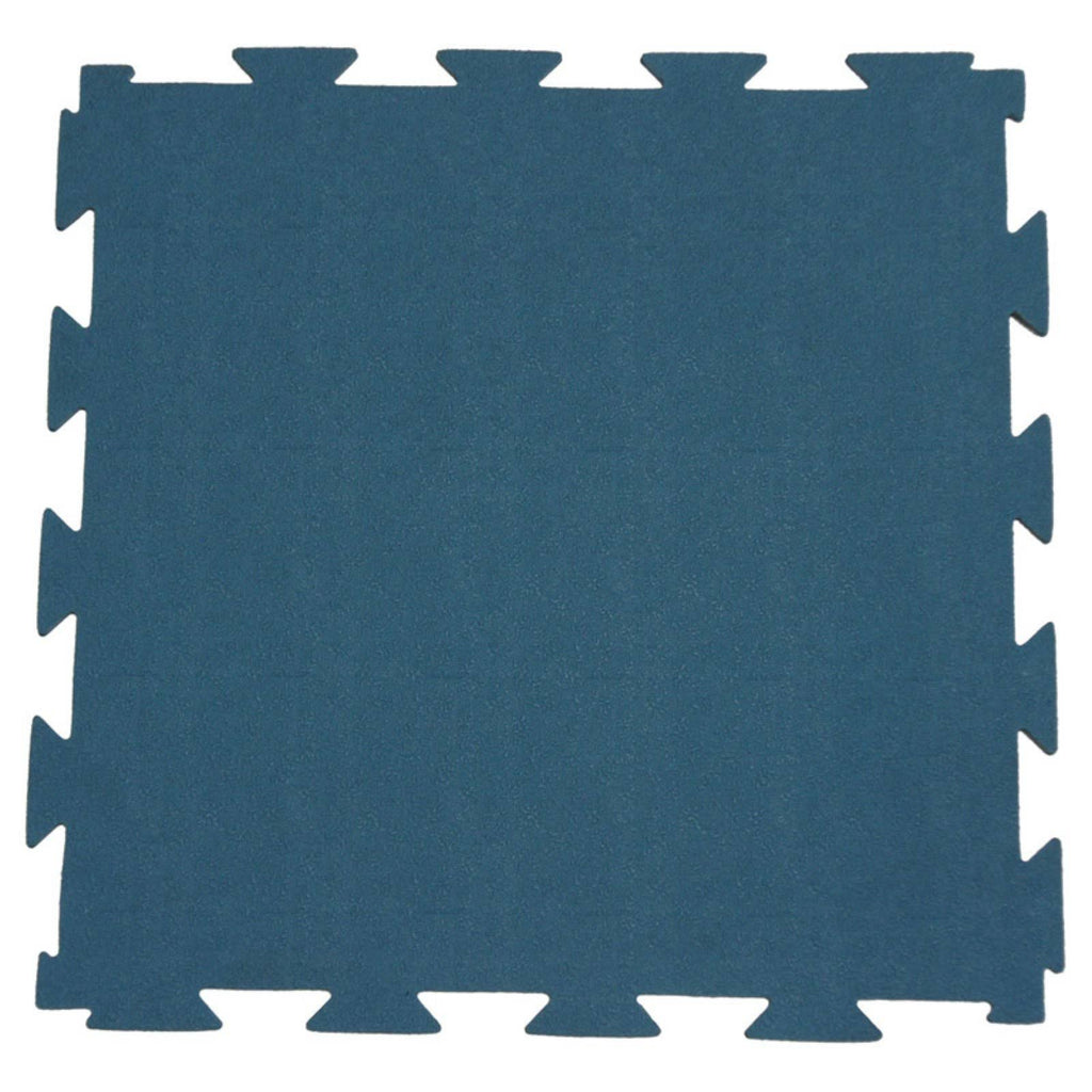 Blue 1/4 in Interlocking Rubber Flooring Tiles 5 Pack B449