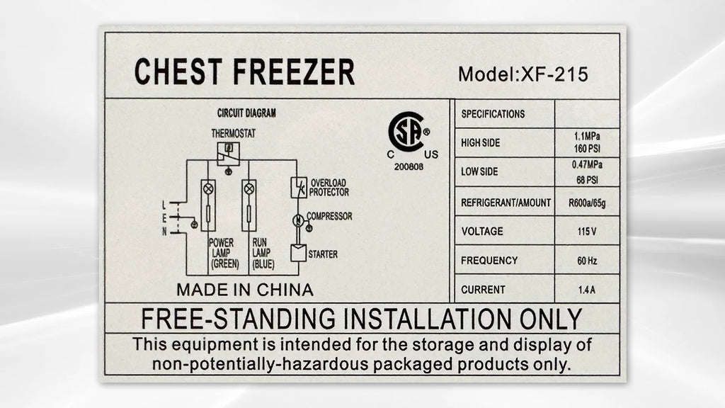 Solid Top Chest Commercial Freezer 7.2 Cu. ft. D84251