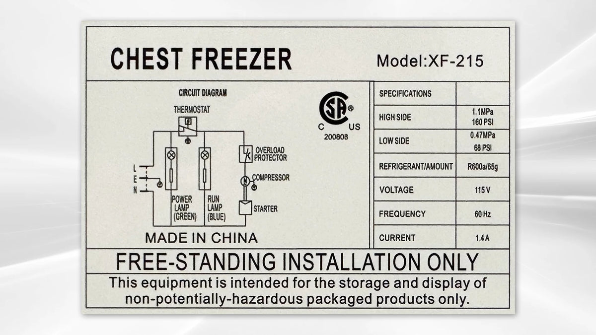Solid Top Chest Commercial Freezer 7.2 Cu. ft. D84251