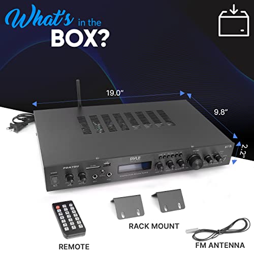 200W 5-Channel Rack Mount Bluetooth Receiver Home Theater Amplifier J664758