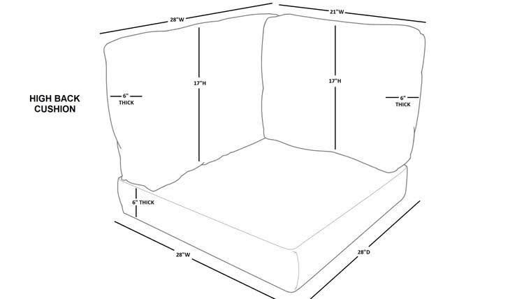 High Back Cushion Set P50493