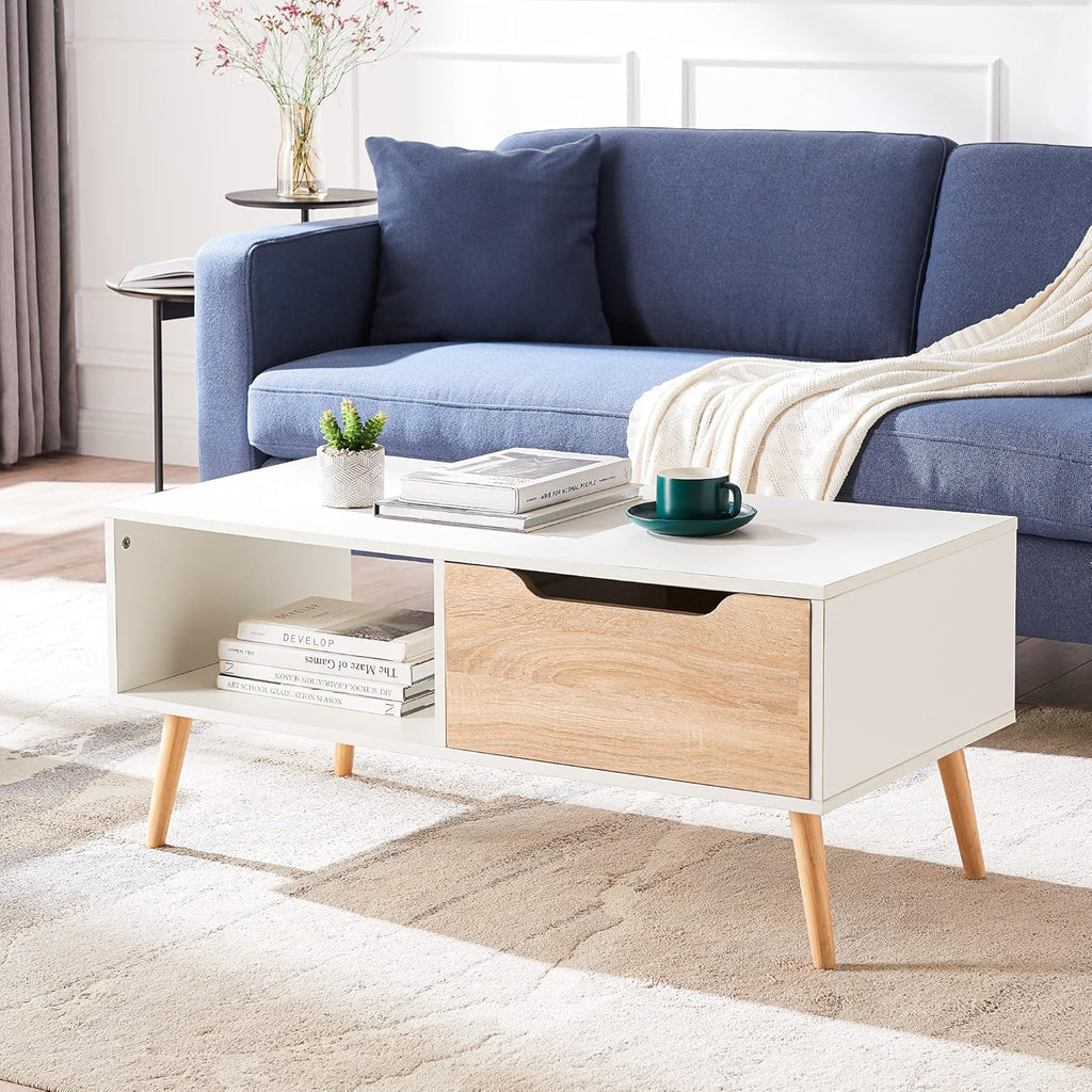 Wooden 2 Tier Coffee Table with 1 Drawer B2945