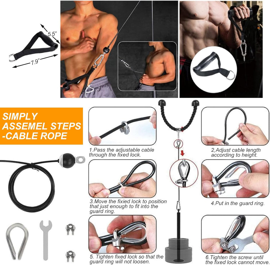 Weight Cable Pulley System Gym Cable Pulley Attachments Home Gym Equipment L472730