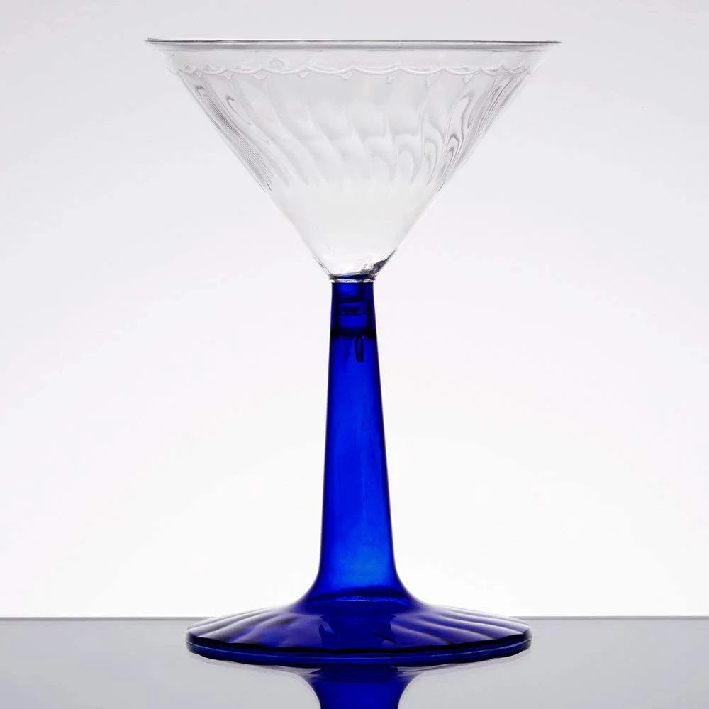 2-Piece 6-Ounce Blue Martini Glass I987