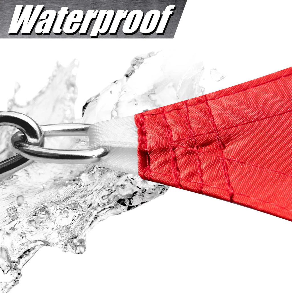 9.5' x 9.5' Red Square Waterproof Sun Shade Sail D982