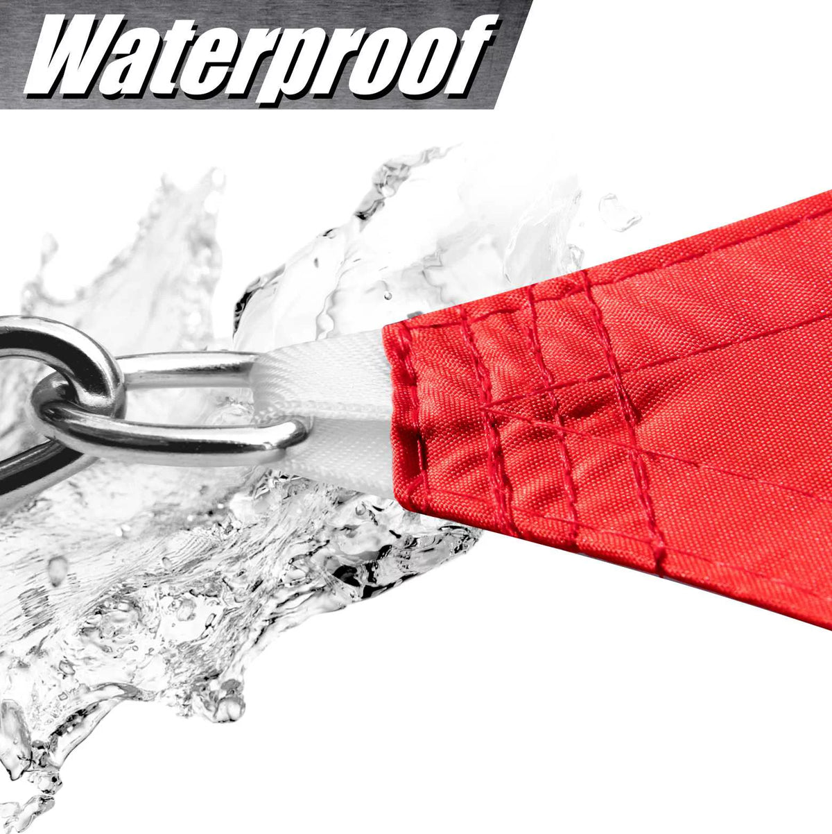 9.5' x 9.5' Red Square Waterproof Sun Shade Sail D982