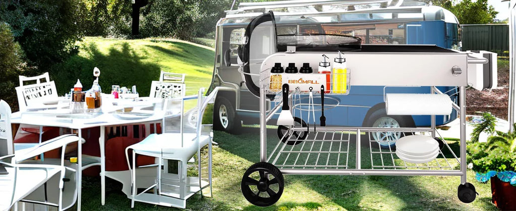Grill Stand Cart for Charcoal Grills K95192