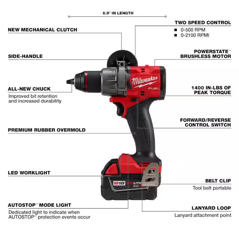 18V Lithium-Ion Brushless Cordless 1/2 in. Drill/Driver Kit with Reciprocating Saw M668