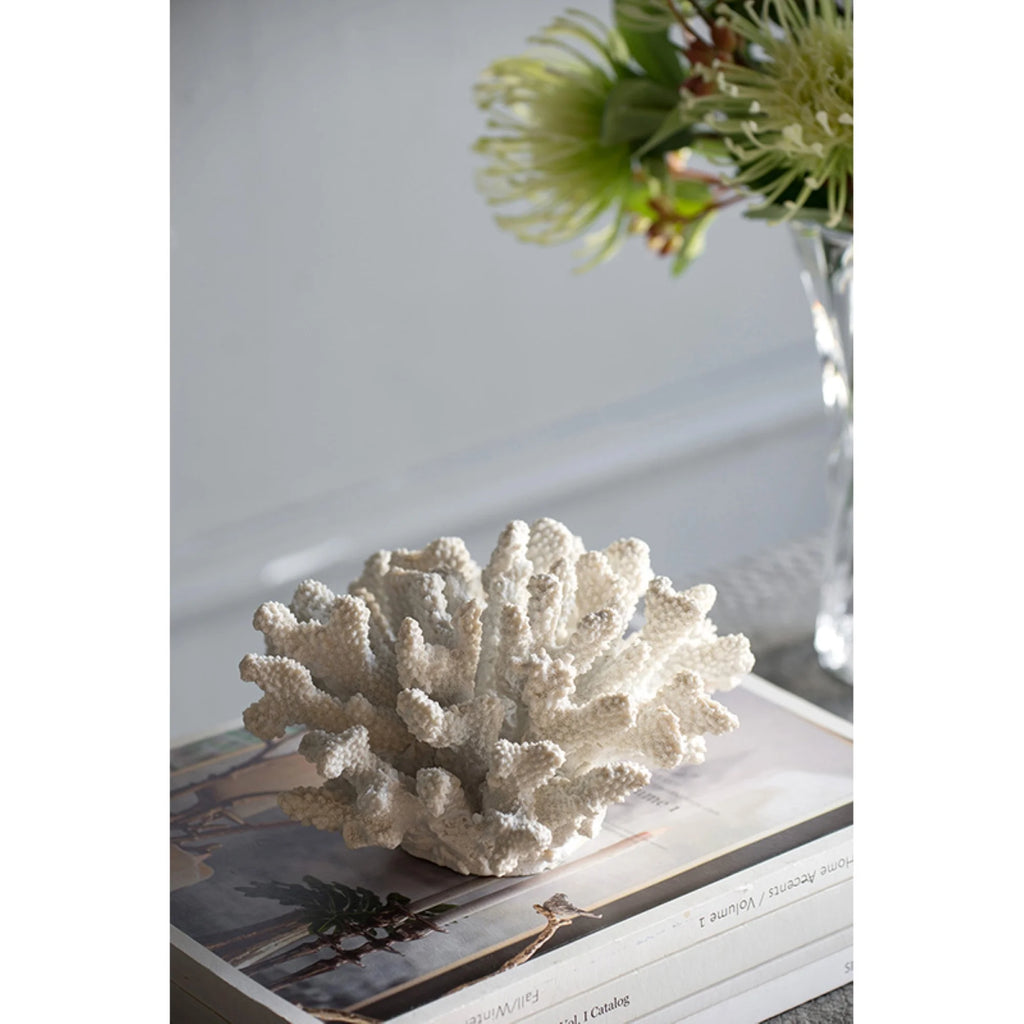 White Faux Coral Sculpture D433