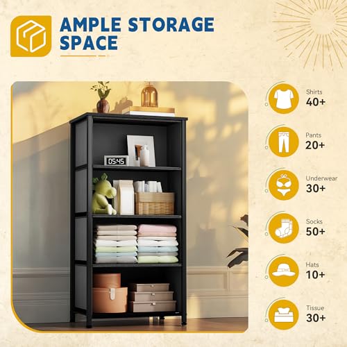 4 Drawer Fabric Dresser J633
