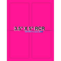Fluorescent Pink Paper 300 sheets 3.5 x 5 Laser Sheets 4 Labels per Sheet F9181