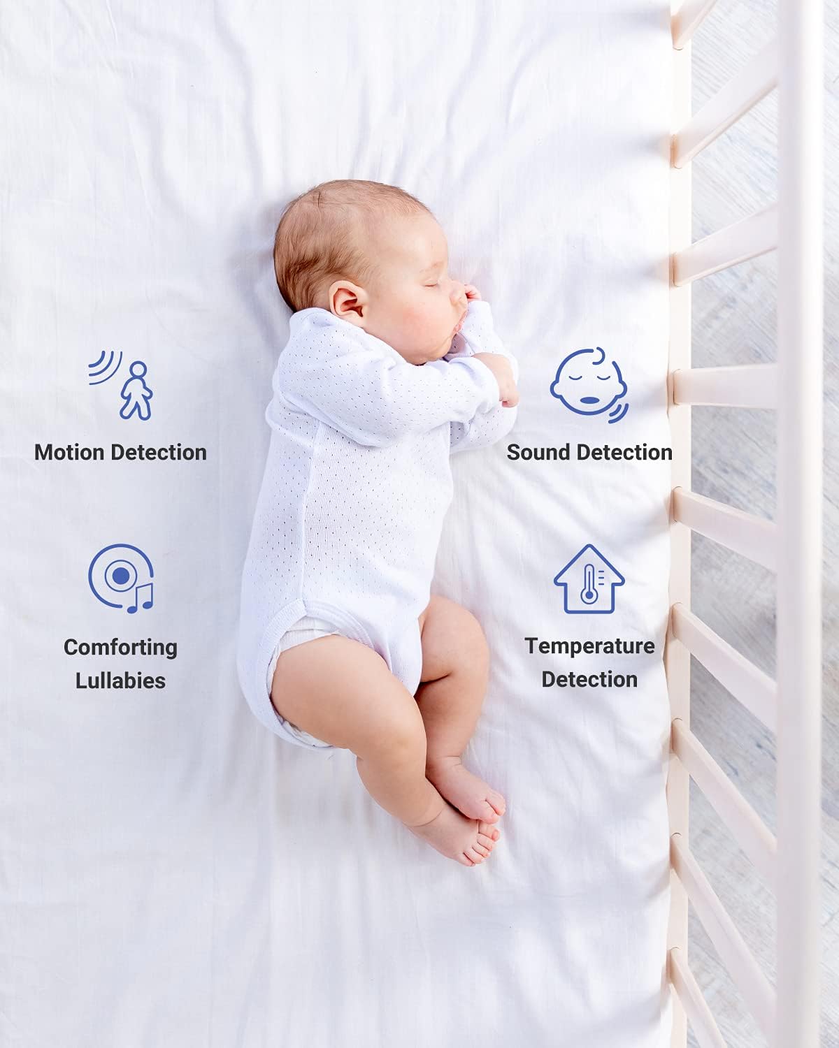 5'' Baby Monitor with Camera and Audio, Night Vision, 2-Way Audio P80754