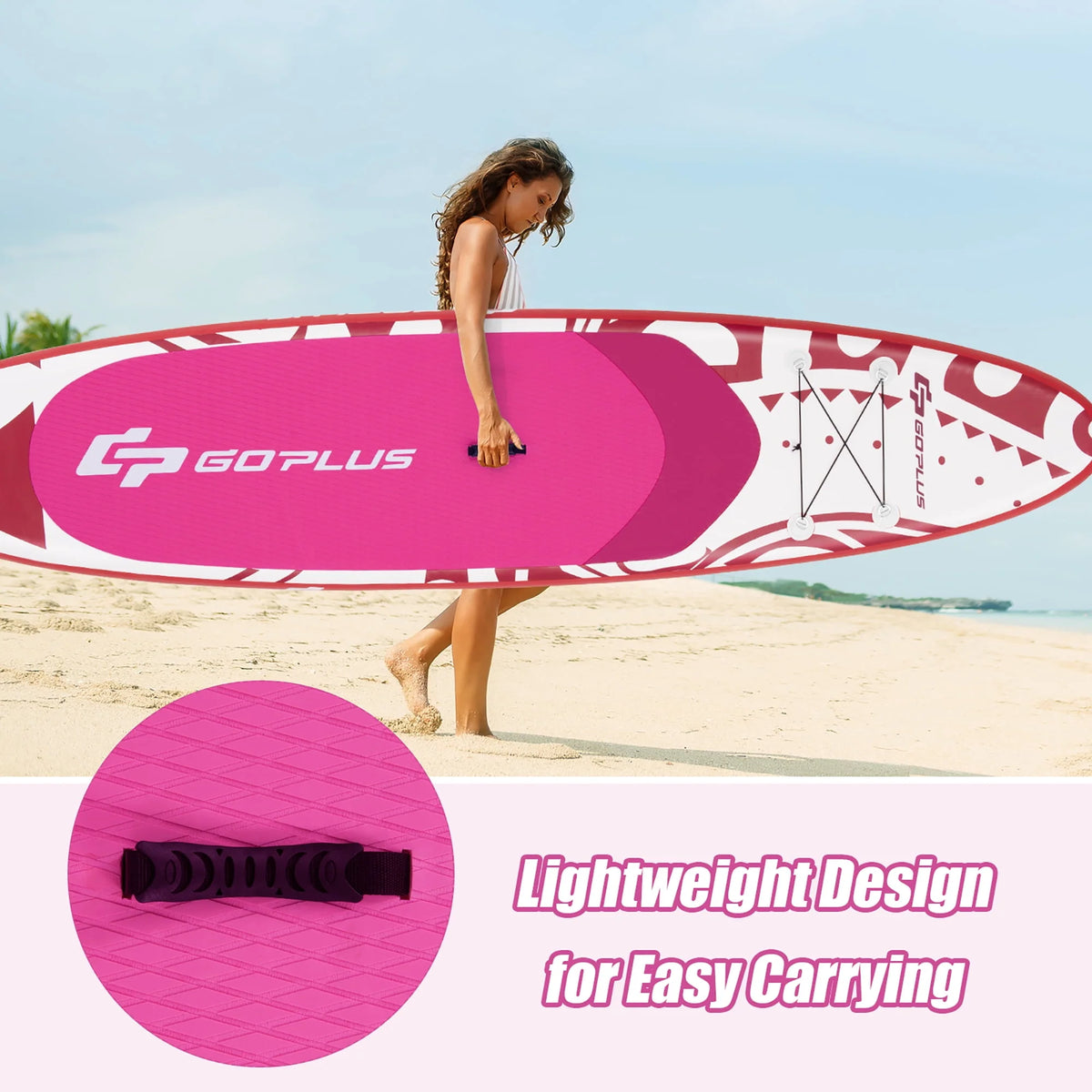 10.5' Inflatable Stand Up Paddle Board with Carry Bag T5208