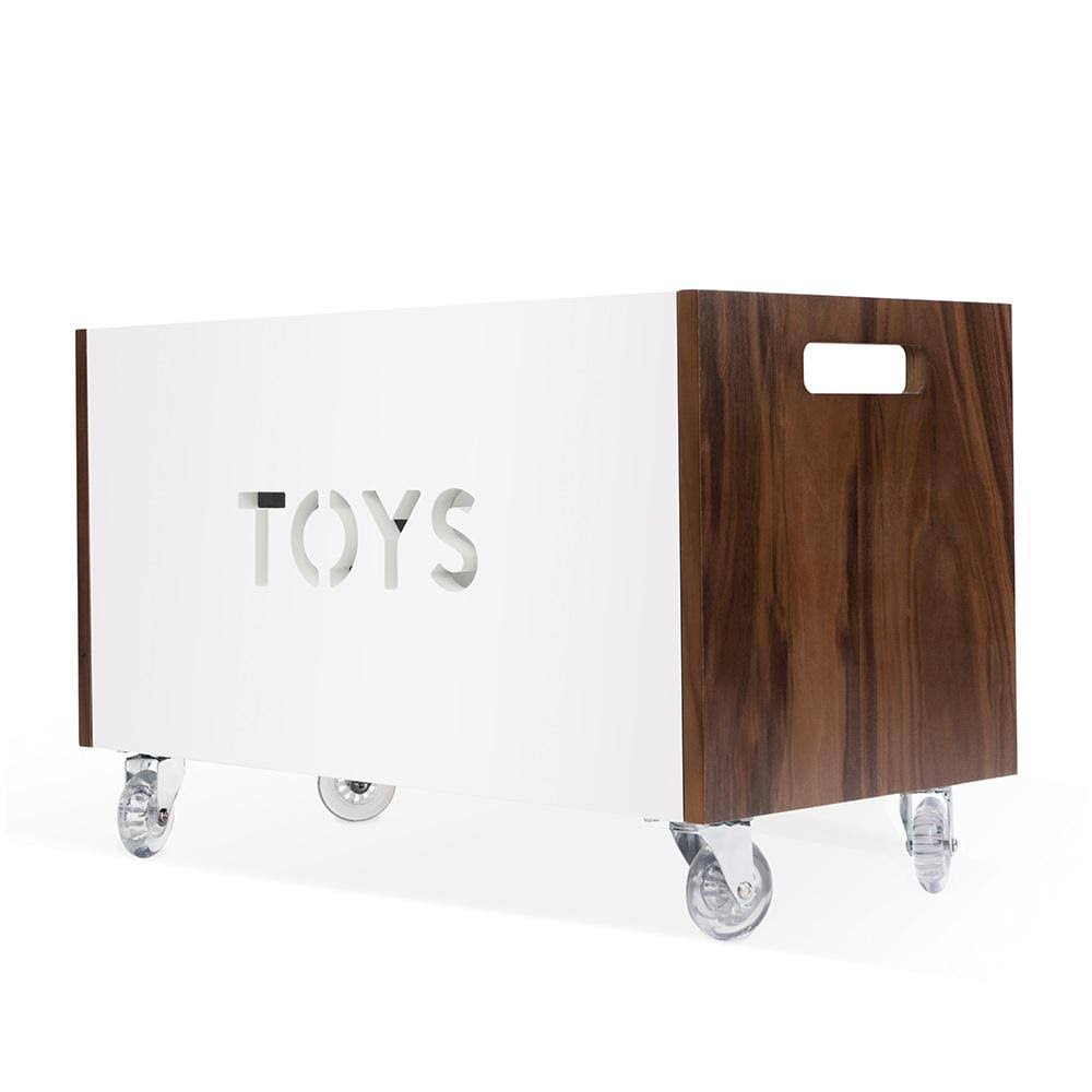 Toy Box Chest on Casters, Birch / White L7882