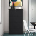 Black 4-Drawer Lateral Filing Cabinet J6118