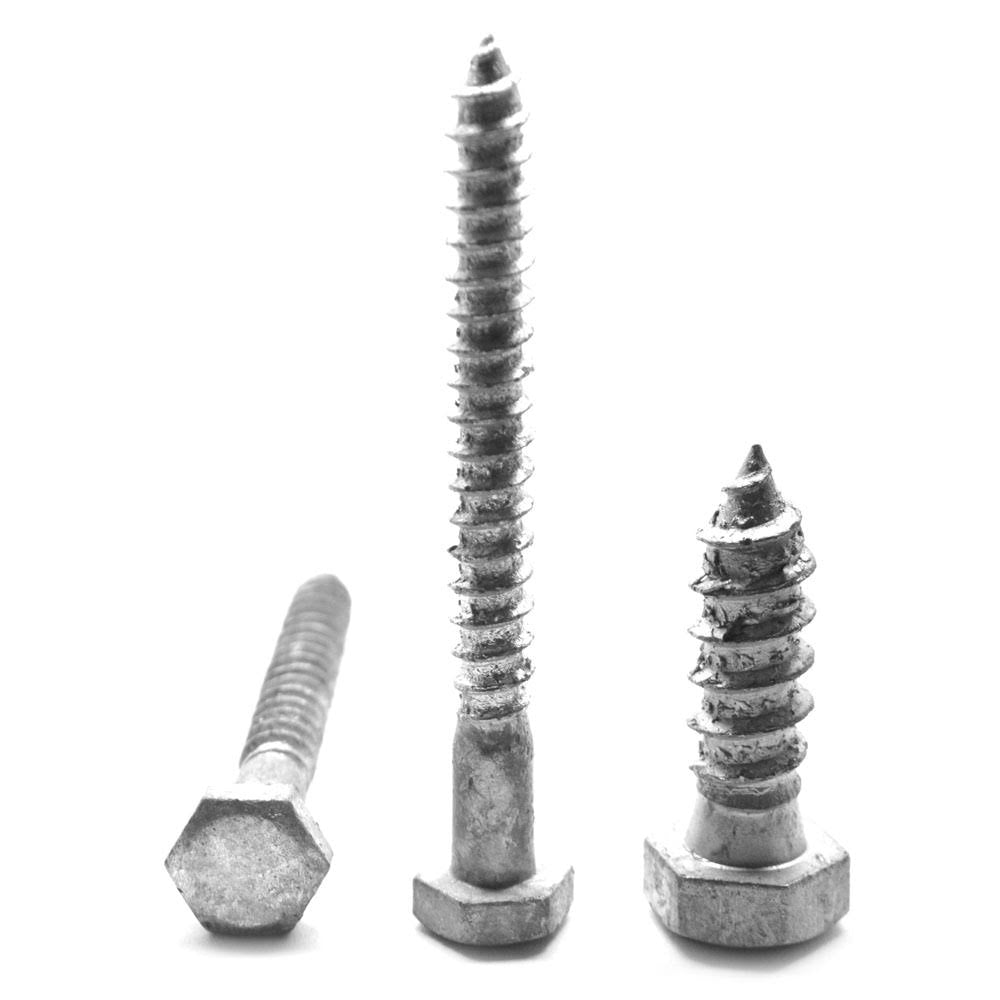 1/2x22-6 x 3 1/2x22 Hex Lag Screw Low Carbon Steel Hot Dip Galvanized Pk 175 M3653