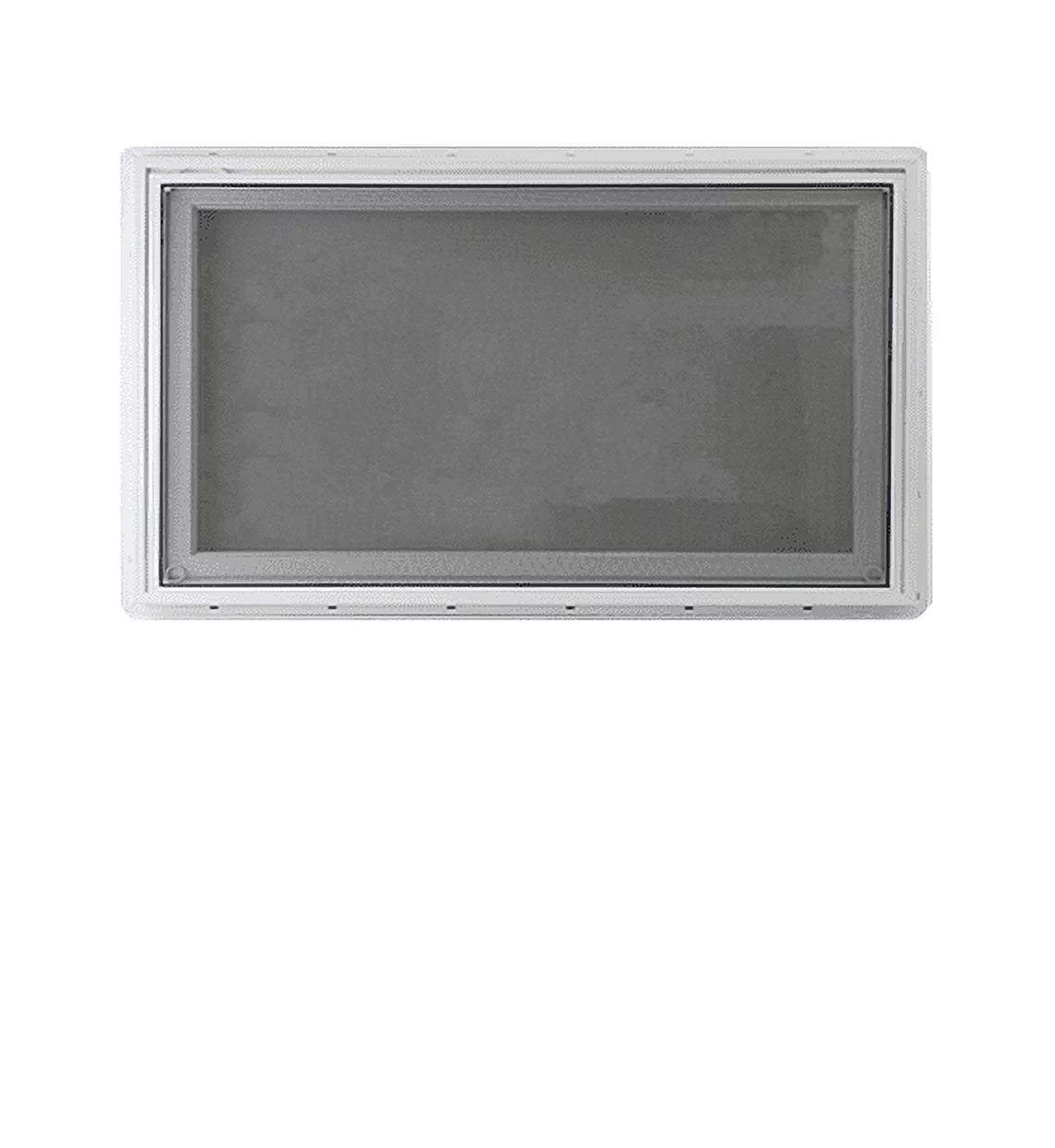 48" x 16" Inward Opening Awning Window White Vinyl Frame K170