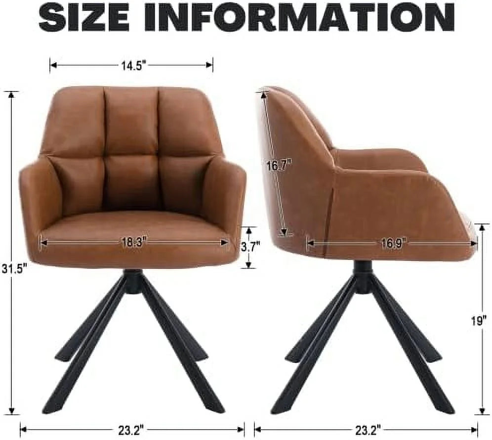 Leather Swivel Arm Desk Chair X35021