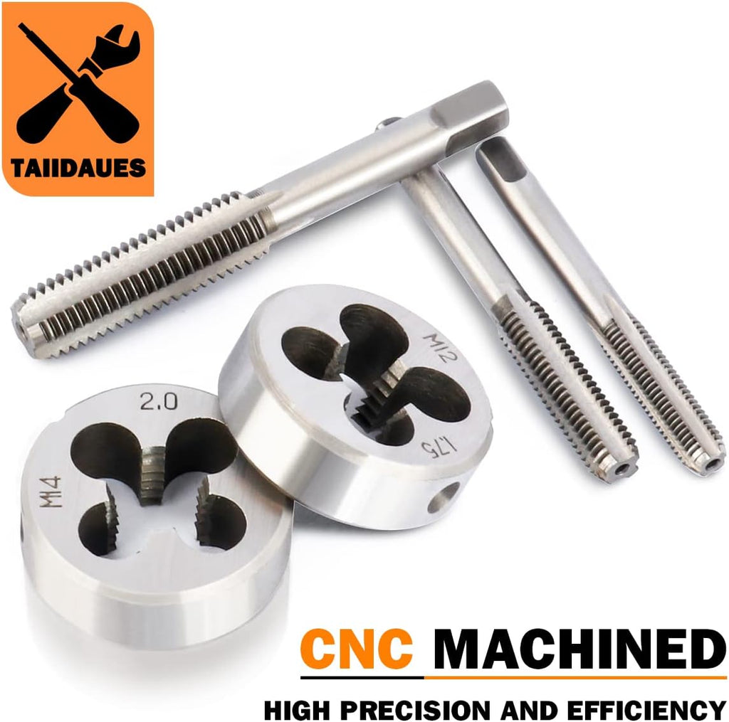 110 Piece Hardened Alloy Steel Metric Tap And Die Threading Tool Set with Storage Case F526