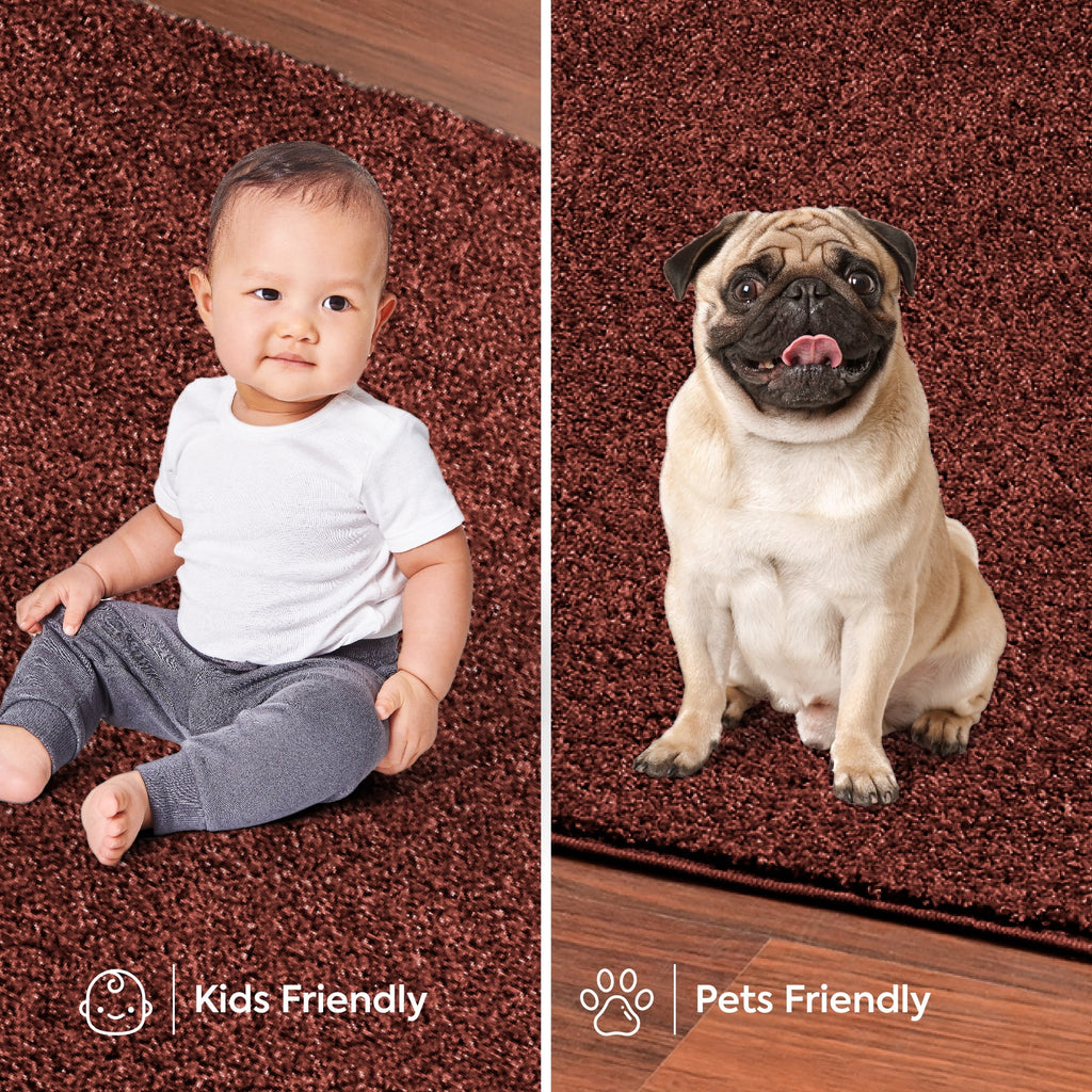 Chocolate Color 2' x 4' Rectangle Rug Set of 20 U65866