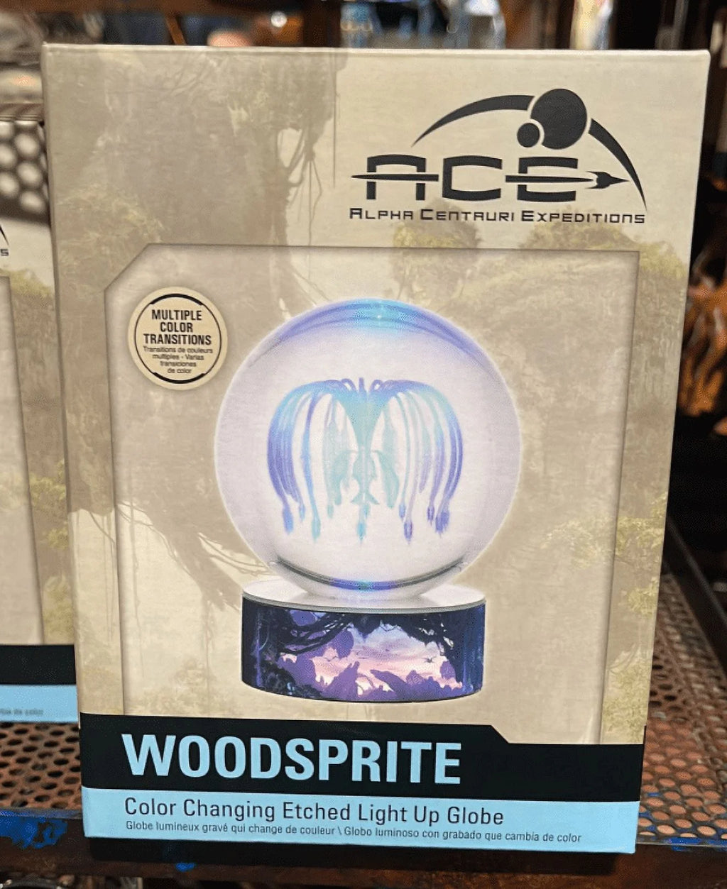 Color Changing Etched Light Up Globe B638