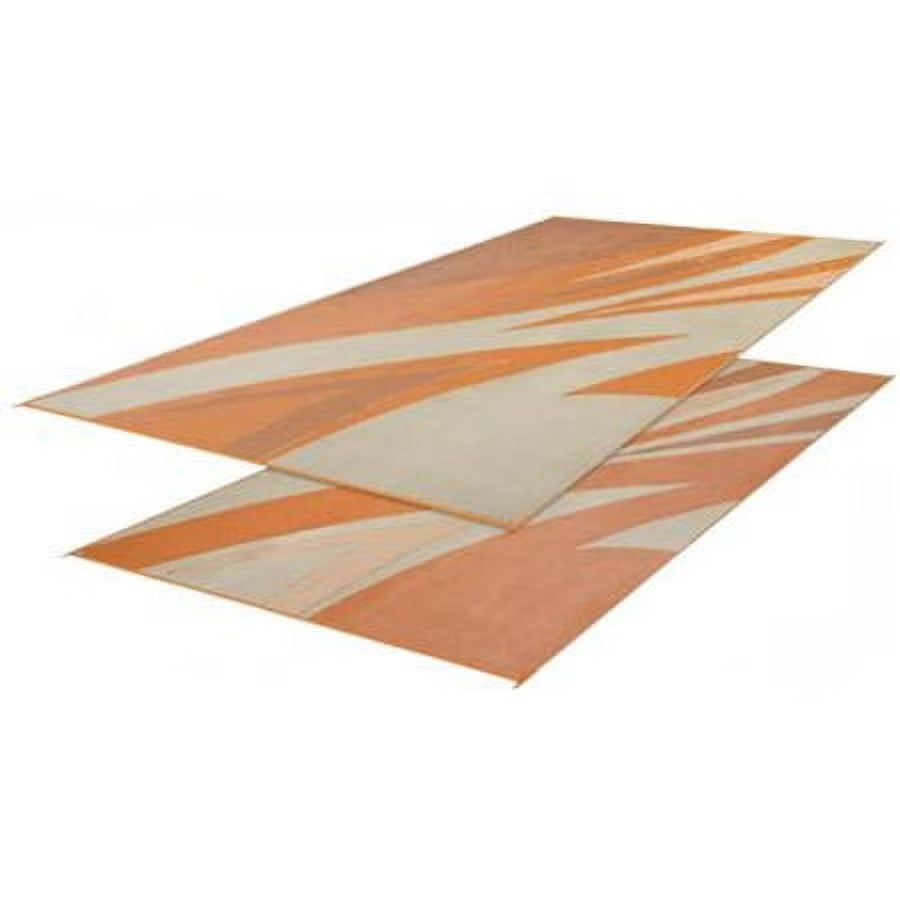 Reversible Rv Outdoor Patio Mat - Tan & Gold - 8' X 20' B441909