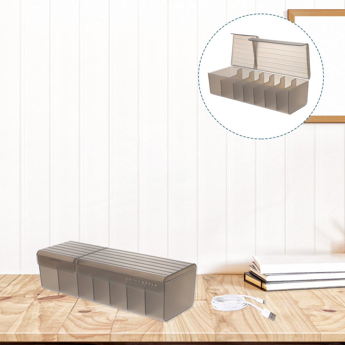 Storage Box USB Cable Organizer Case J268582