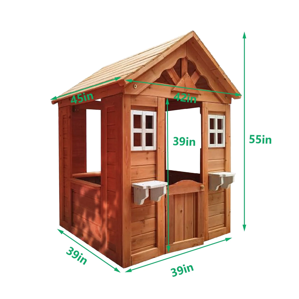Wooden Kids Playhouse with Service Stations O72914