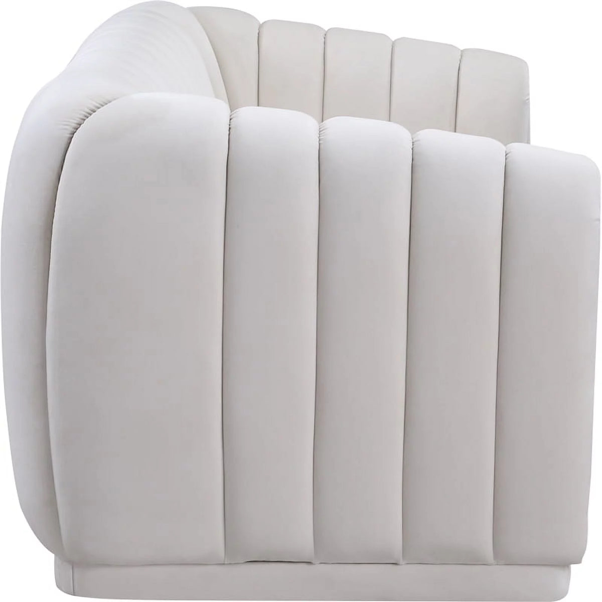 Cream Velvet Wood Sofa M45875