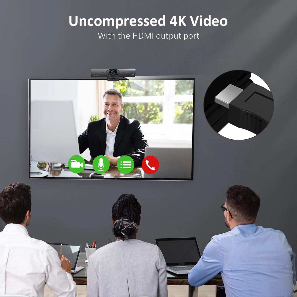 4K AI Webcam with Noise-Canceling Mic P5753
