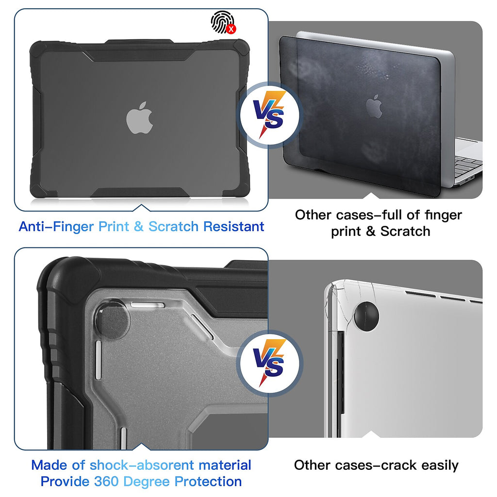 Black Rugged Laptop Sleeve with Keyboard Cover J637