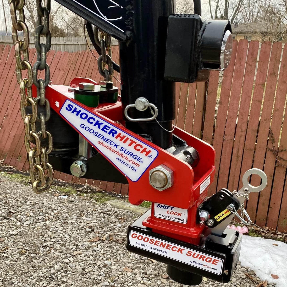 Gooseneck Air Hitch & Coupler, Round 4" Straight Pin 30K SL Y168