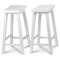 White Set of 2 24In Kitchen Counter Stools E8973