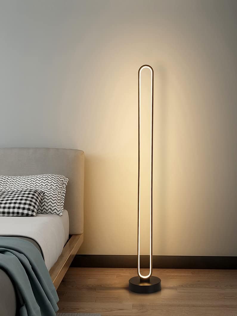 Modern LED Floor Lamp Dimmable with Remote Control 3-Colors Light Y45078