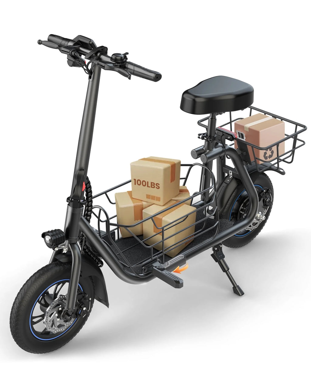 550W Electric Scooter with Big Seat and Front And Back Basket P725937