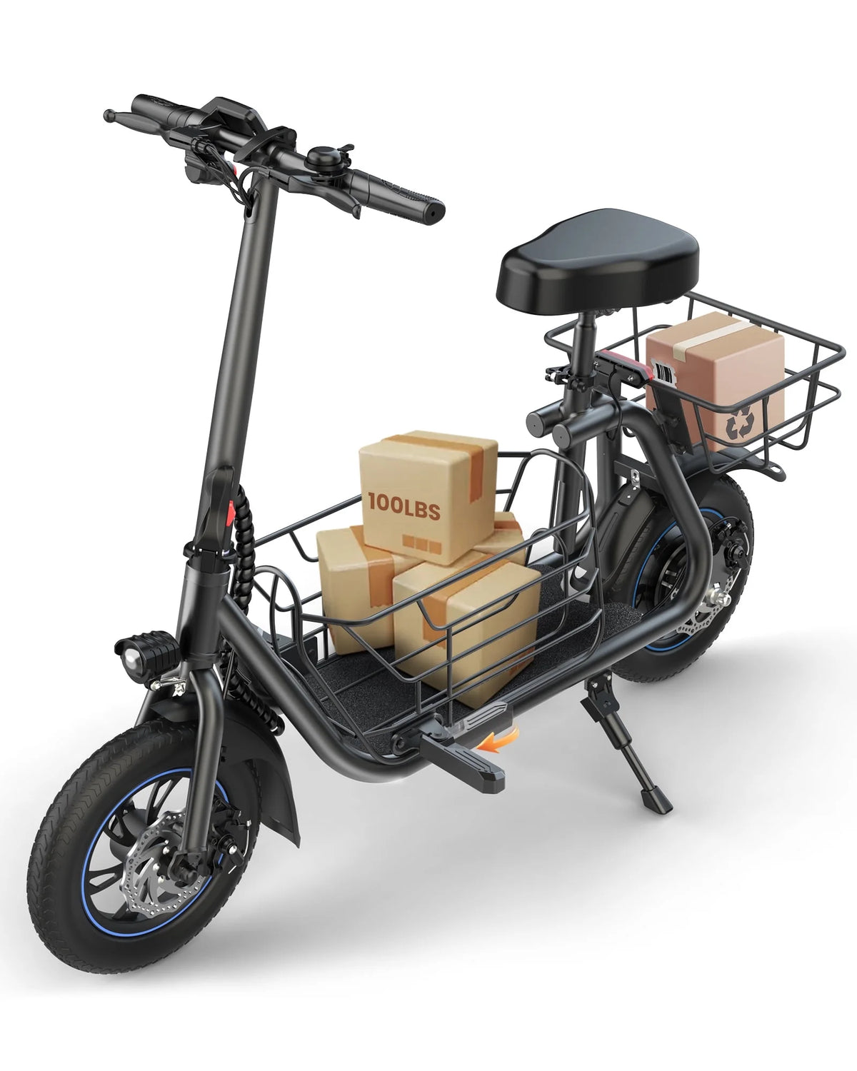 550W Electric Scooter with Big Seat and Front And Back Basket P725937